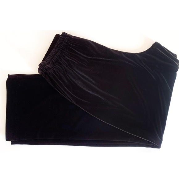 Vintage velvet Elastic Waist Straight Pants - Picture 2 of 5